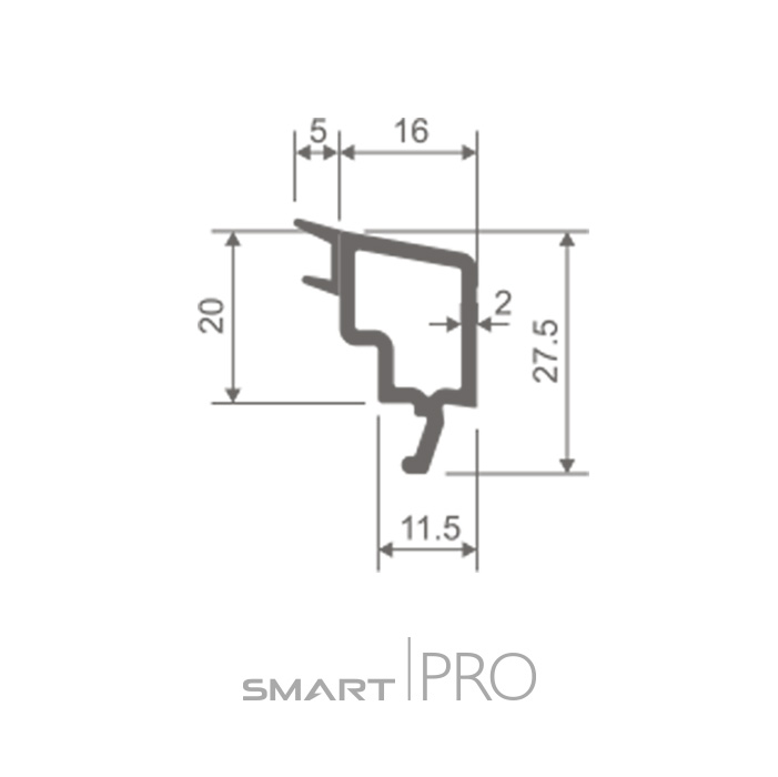 Штапик стандартный 16 мм на стеклопакет 24мм в Таразе