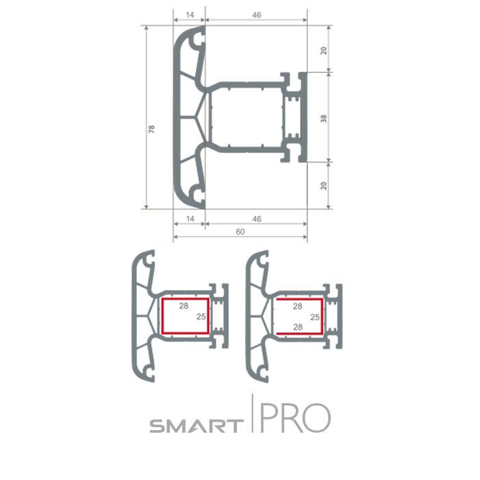 Импост 4-х камерный в Таразе