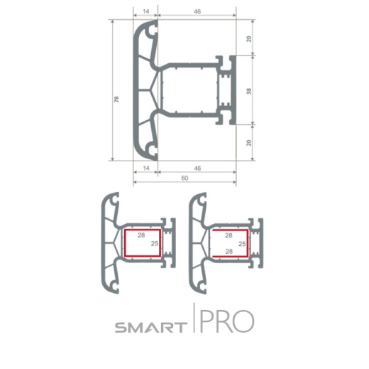 Импост 4-х камерный в Таразе